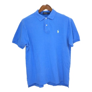 Polo by Ralph Lauren ポロ ラルフローレン ポロシャツ ワンポイントロゴ ブルー (メンズ L) 中古 古着 Q9304