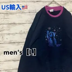 ●F365【US輸入】 長袖 スウェットシャツ ネイビー系 men