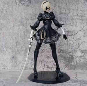 ニーアオートマタ 2B ショートヘア 黒ドレス 美少女 セクシーフィギュア 28cm