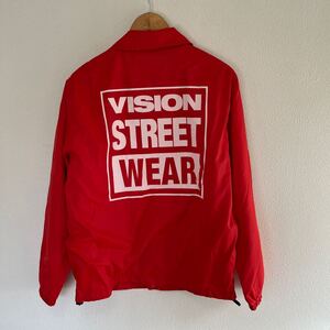 VISION STREET WEAR ナイロンジャケット レッド L