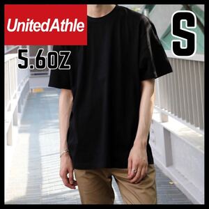 新品未使用 ユナイテッドアスレ 5.6oz 無地 半袖Tシャツ 黒 ブラック S