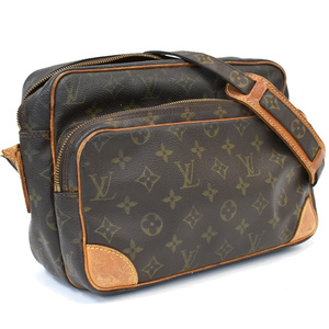 1円 ◆定価17万 LOUIS VUITTON ルイヴィトン ショルダーバッグ ナイル M45244 モノグラム ブラウン◆E.Cmi.zE-23