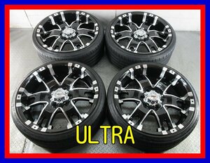 ■中古タイヤホイール■　ULTRA MOTOR SPORTS 20インチ 9J +30 6H 139.7 KETER KT696 225/35R20 90W XL ハイエース 激安 送料無料 J346