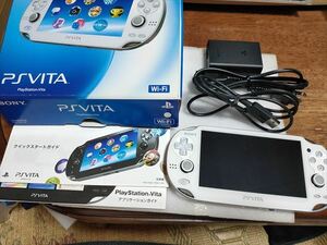 ●PS Vita PSVita Wi-Fiモデル クリスタル・ホワイト PCH-1000 ZA02 本体極美品 クリスタル ホワイト●
