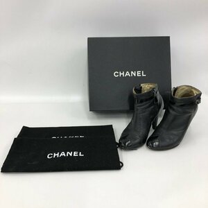 CHANEL シャネル ブーティ ココボタン 03A A23772Y01552 94305 サイズ34 保管袋 箱付き【CJBC4026】