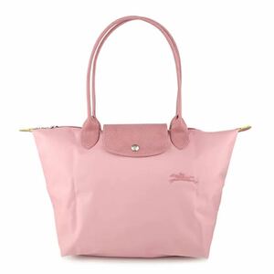 【新品】ロンシャン LONGCHAMP ル プリアージュ グリーン M ショルダーバッグ ピンク- リサイクルキャンバス 