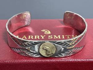 LARRY SMITH ラリースミス EAGLE HEAD BRACELET (18K GOLD ACCENT, RUG PATTERN) BR-0120 18金 イーグルヘッド ブレスレット バングル