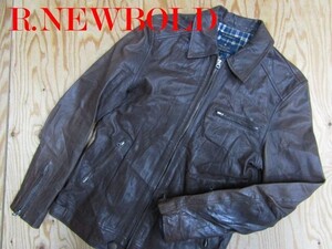 ★ポールスミス PoulSmith R.NEWBOLD★山羊革ゴートスキン メンズ レザーシングルライダースジャケット★R70119011A