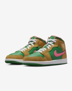 NIKE AIR JORDAN 1 MID SE DX4332-700 エア ジョーダン ミッド 緑×橙 US13