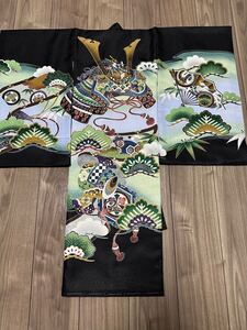 新品*未使用*祝い着*お宮参り*のしめ*着物*産着*お初着*男児*男の子*ポリエステル*日本製*No.132