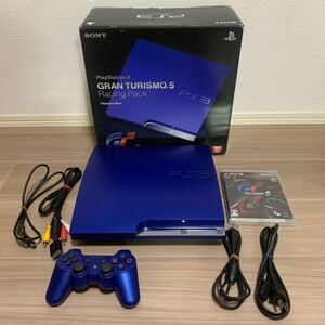 SONY PlayStation3 グランツーリスモ5 レーシングパック Titanium Blue PS3 タイタニウムブルー プレステ3 本体 CECH-2500A GT チタニウム