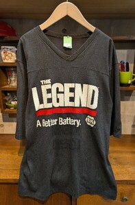 USA製！80s NAPA LEGEND BATTERY フットボール Tシャツ M アメ車 ビンテージ VINTAGE モーターカルチャー チャンピオン アメカジ