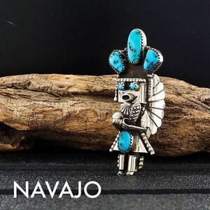 NAVAJO Doris smallcanyon Silver925 12.5号　インディアン ジュエリー アクセサリー ネイティブ アメリカン ナバホ カチナ ターコイズ