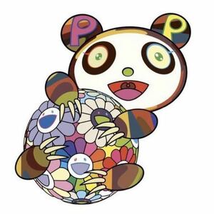 国内正規品 お花の玉に抱きついている子供のパンダ。 村上隆 版画 zingaro パンダ murakami takashi カイカイキキ ポスター サイン付き