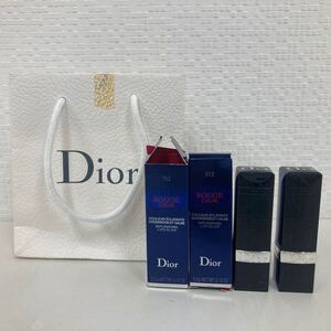 【2本セット】Dior 口紅 ルージュ ディオール 752 プレミエールレッド 513 ポックスオフィスベージュ 化粧品 リップ 日本製 ブランド 