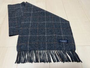 BURBERRY　バーバリー　マフラー　カシミア100％　チャコール　美品　送料無料!!