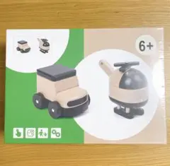 早い者勝ち✨ Auvewilo 木製車両おもちゃセット　ベビー　ヘリコプター