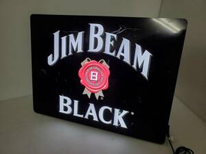 M1472-1　電飾看板　電光　ジンビーム　JIMBEAM black　W403×D56×H303㎜　単相100V　飲食店/厨房/店舗/業務用