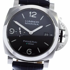 パネライ PANERAI PAM01358 ルミノールマリーナ eSteel Grigio Roccia スモールセコンド 自動巻き メンズ 美品 箱・保証書付き_777726