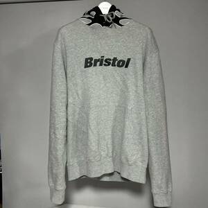 サイズS FCRB FIRE FLAME PULLOVER HOODIE グレー スウェットパーカー ソフネット fcrb Bristol ブリストル uniform experiment fragment