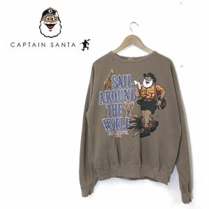 1K1160-O◆ CAPTAIN SANTA キャプテンサンタ トレーナー スウェット プルオーバー トップス メンズ◆ブラウン