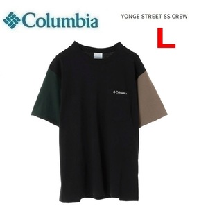 Columbia コロンビア ヤングストリートＴシャツ ブラッククレイジー L　XE1769　メンズ　Ｔシャツ　アウトドア