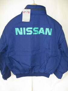 日産 HITEQ NISSAN 当時モノ 中綿 ジャケット ブルゾン ジャンパー ブルー M 企業モノ マスターテクニシャン 整備士 ニッサン 新品 未使用
