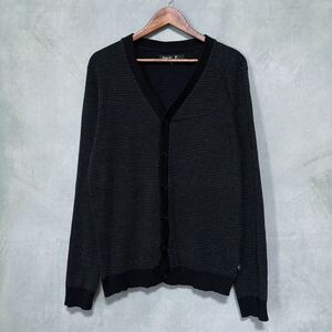 agnes b. アニエスベー 近年モデル コットンニット ドット柄 総柄 ニット カーディガン size.2 (M) ブラック 美品