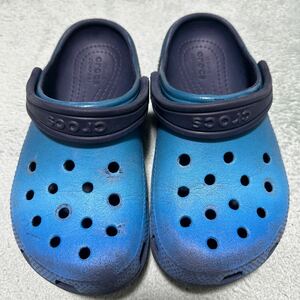 クロックス crocs サンダル 子供　青 男の子 キッズ C11 18cm