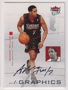 NBA ANDRE MILLER AUTO 2007-08 FLEER ULTRA SE Autographics Black SIGNATURE Autograph BASKETBALL アンドレ・ミラー 直筆 サイン