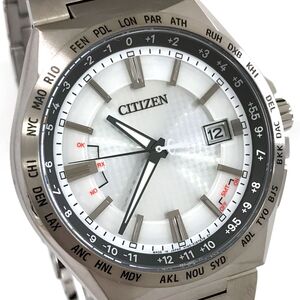 新品 CITIZEN シチズン ATTESA アテッサ Eco-Drive エコドライブ ACT Line 腕時計 CB0210-54A 電波ソーラー カレンダー チタン 箱付き