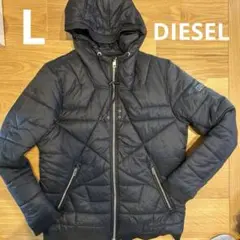 DIESEL ディーゼル　ダウンジャケット　軽量　黒　L フード付き