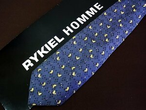 ♪8184D♪状態並品【栗鼠 りす 団栗 どんぐり 動物 柄】リキエル【RYKIEL】ネクタイ