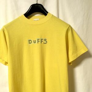 【90s USA製 DUFFS ビンテージ Tシャツ】ダフス シングルステッチ イエロー S santa cruz powell thrasher スケーター　スケボー