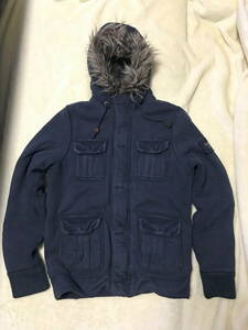 Abercrombie & Fitch ファー パーカー ジャケット INDIAN PASS JACKET 紺 S ミリタリー アバクロ フィッチ RUEHL ルール ナンバー No.925