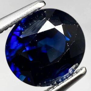 1ctUP!!!〔天然サファイア1.724ct〕U 約7.40×6.71mm ルース 裸石 宝石 ジュエリー コランダム 蒼玉 sapphire corundum BH7/BH7 テEA5