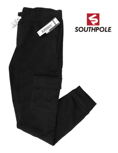 ★XL★新品タグ付き「SOUTH POLE サウスポール」USA スウエットカーゴJOGGERジョガーパンツBLKブラック■在庫限り■