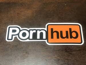 【送料無料】【即決】Porn hub/防水ステッカー/9.7㎝×2.7㎝/36/191090