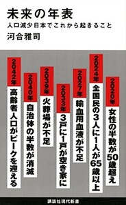 未来の年表人口減少日本でこれから起きること(講談社現代新書2431)/河合雅司■24098-40270-YY40