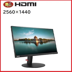 液晶 モニタ 24インチ Lenovo X24Q-10 2560×1440 HDMI ノングレア 角度調整 ディスプレイ 中古 t-23w8