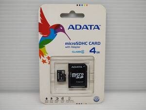 未使用・未開封品　4GB　ADATA　microSDHCカード microSDカード　メモリーカード