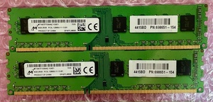 W307☆Micron DDR3L PC3L-12800U-11-13-B1 8GB ×2計16GB Memory メモリー 動作確認済み