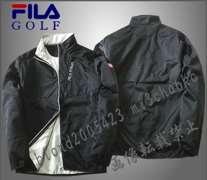 ■新品【FILA GOLF】フィラゴルフ 3層ボンディング 防風 高保温 フルZIP ジャケット■BK/L