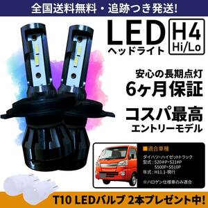 【送料無料】ダイハツ ハイゼットトラック S500P S510P S200P S210P S201P S211P LEDヘッドライト H4 Hi/Lo 6000K 車検対応 保証付き