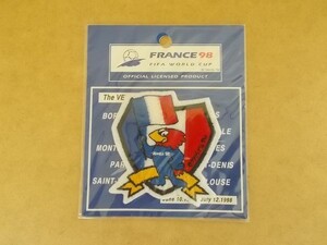 90s 1998年 16回 FIFA サッカー ワールドカップ フランス 刺繍ワッペン/SOCCERフランスW杯ジダンJリーグ フットボール ロナウドA 427