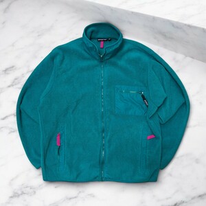 古着 90s USA製 PATAGONIA FLEECE JACKET TEAL パタゴニア フリース ジャケット【Vintage】