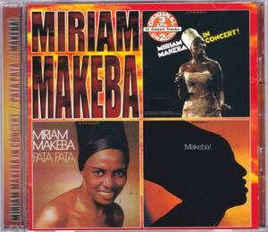 ☆MIRIAM MAKEBA(ミリアム・マケバ)/In Concert＆Pata Pata＆Makeba!『67年＆68年発表の大名盤３in２のCD２枚組セット』◆初CD化＆廃盤◇