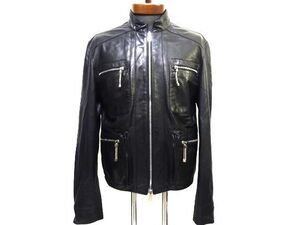 GIANFRANCO FERRE 90s vintage original RIDERS JACKET 50 size / ジャンフランコフェレ ライダース 革ジャン ITALY製 アーカイブ メンズ