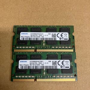 X128 SAMSUNG ノートPCメモリ 8GB 2Rx8 PC3L-12800S 2枚