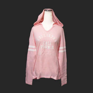 ★SALE★Hollister/ホリスター★長袖パーカーTシャツ (Pink/S)